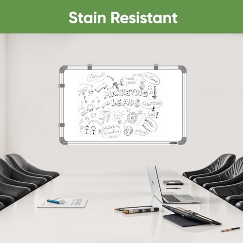 YAJNAS Non Magnetic (45CM x 60CM) 1.5X2 Feet Double Sided White Board and Chalk Board Both Side Writing Boards, one Side White Marker and Reverse Side Chalk Board Surface - Set of 1 - Image 5