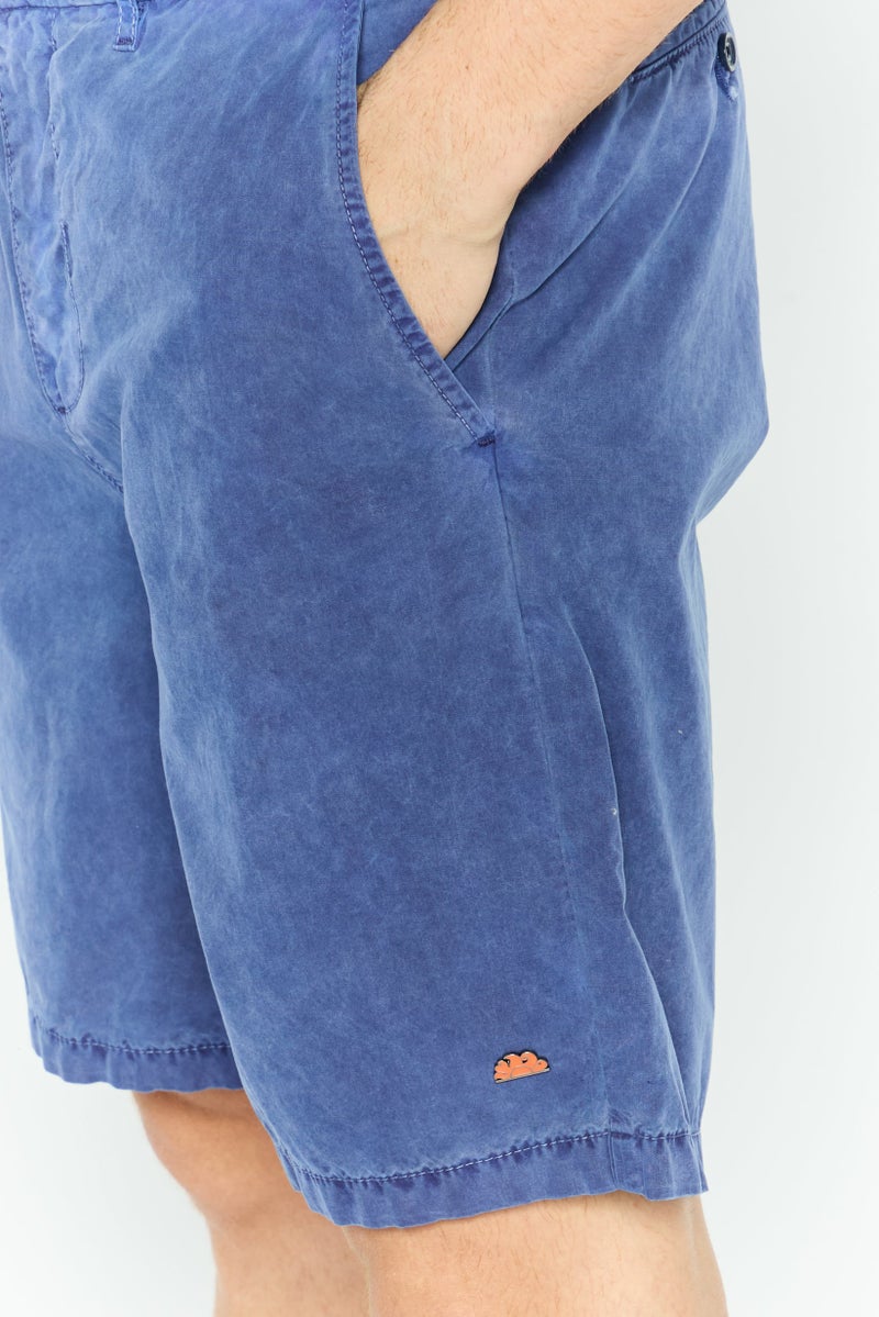 Sundek Men Patch Logo Chino Shorts , Washed Navy - Image 3