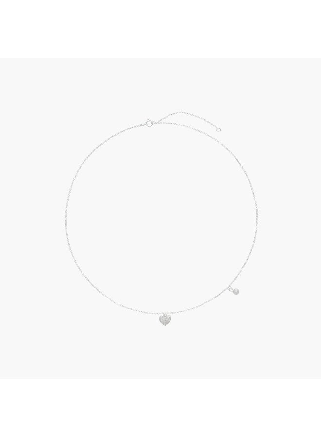 LIFESTYLE Silver Tone Pendant Necklace - Image 1