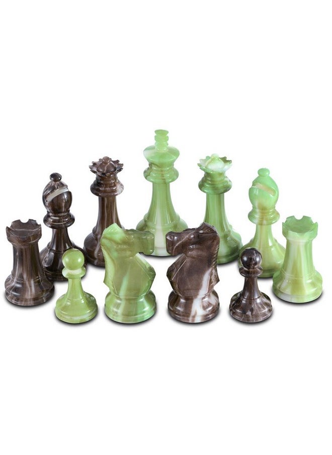 Best Chess Set Zeus High Polymer Heavy Weighted Chess Pieces With 3.75 Inch King And Extra Queens, Pieces Only, No Board  - Image 1