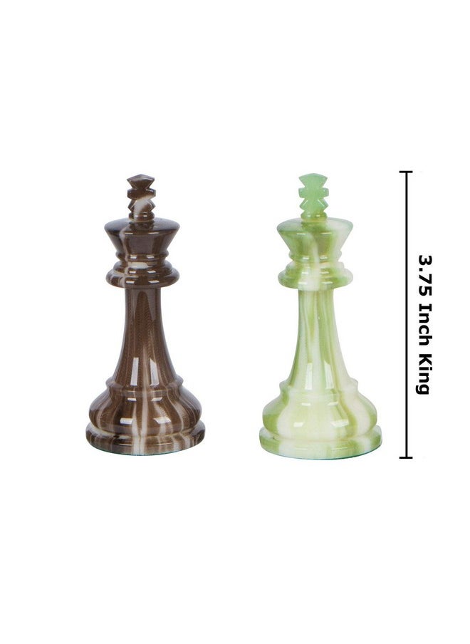 Best Chess Set Zeus High Polymer Heavy Weighted Chess Pieces With 3.75 Inch King And Extra Queens, Pieces Only, No Board  - Image 3