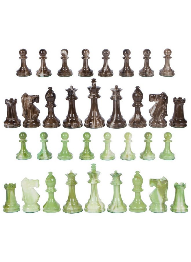 Best Chess Set Zeus High Polymer Heavy Weighted Chess Pieces With 3.75 Inch King And Extra Queens, Pieces Only, No Board  - Image 2