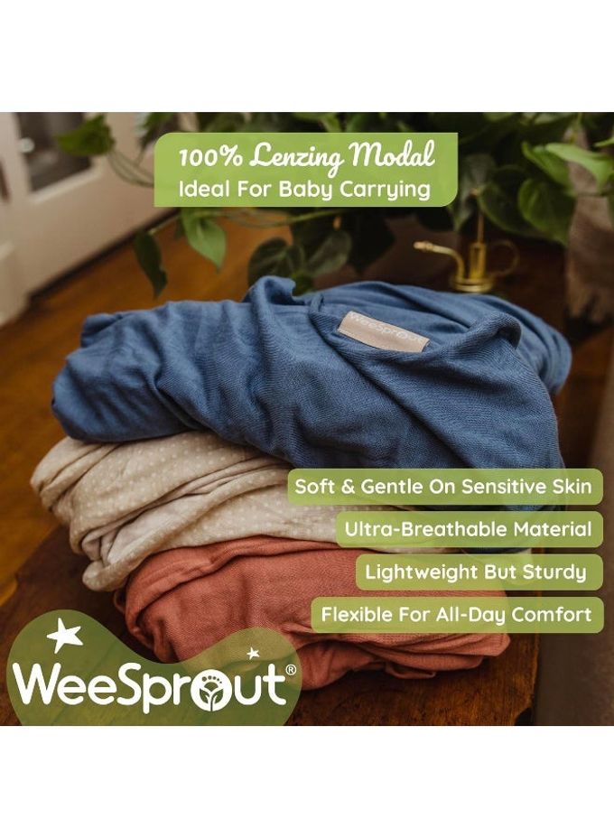 WeeSprout Baby Wrap Carrier Perfect Baby Carrier Wrap Sling For Newborn And Infant Enhances Baby Bonding Soft And Breathable Ideal For Babywearing - Image 3