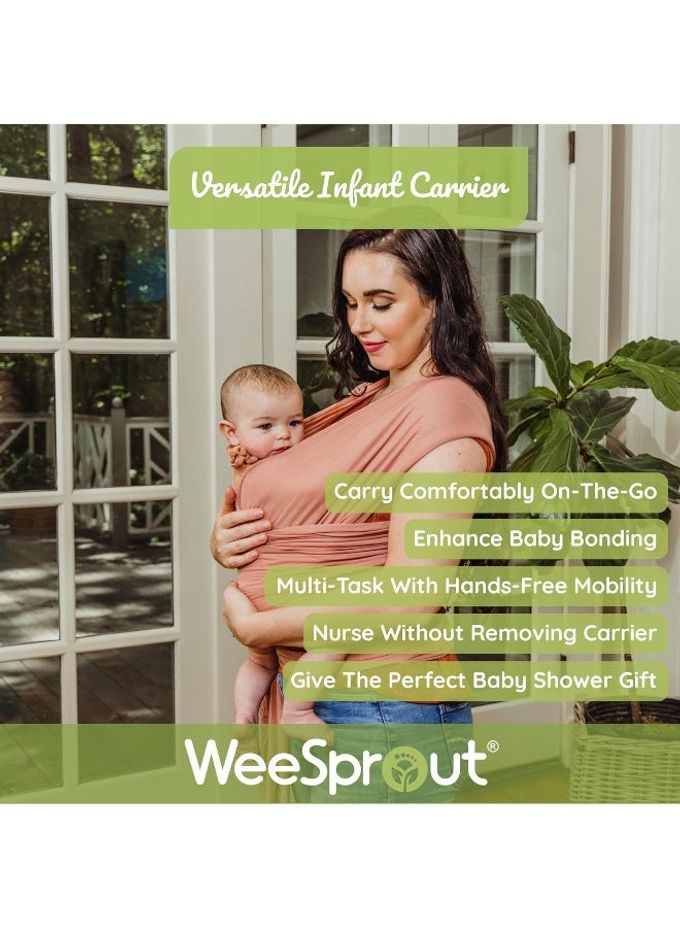 WeeSprout Baby Wrap Carrier Perfect Baby Carrier Wrap Sling For Newborn And Infant Enhances Baby Bonding Soft And Breathable Ideal For Babywearing - Image 2