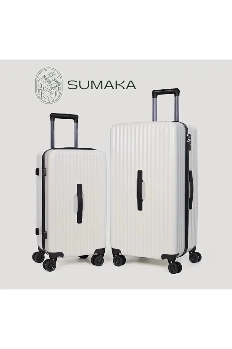 SUMAKA حقائب سفر ABS+PC مع عجلات دوارة 360° وقفل TSA، مجموعة من 2 قطعة: 22"+26" بوصة - Image 1