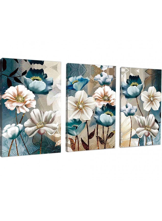 YALKIN YALKIN 3 Packs Paint by Number for Adults Beginners on Canvas, Paint by Numbers Flowers, Flower Painting by Number Perfect for Gift Home Wall Decor(3 Pack,12x16inch) - Image 1