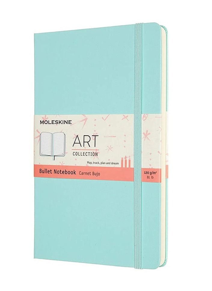 MOLESKINE - A5 Size Art Bullet Notebook With Dotted Lines 160 Pages Aquamarine Cover - Image 1