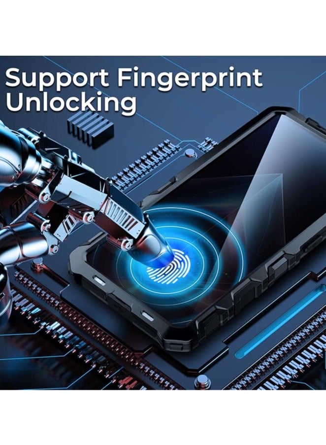 عام حافظة الهاتف لجهاز Samsung Galaxy S24 Ultra مصنوعة من معدن الألومنيوم القوي، مع واقي شاشة مدمج، عدسة بجودة عسكرية، ومطاط صلب وقوي، وهي تعتبر درعاً للهواتف للرجال. - Image 4