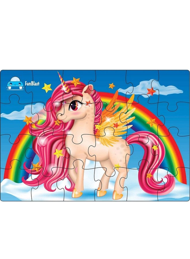 فنبلاست لعبة أحجية الصور المقطوعة على شكل حصان يونيكورن من فان بلاست للأطفال بعمر 4 سنوات فما فوق، 24 قطعة (متعددة الألوان) - Image 1