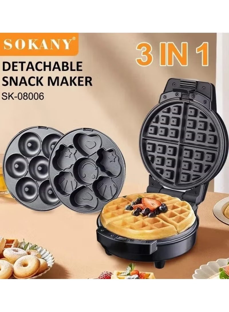 Sokany Waffle Maker 3-in-1 SK-08006 - Image 3
