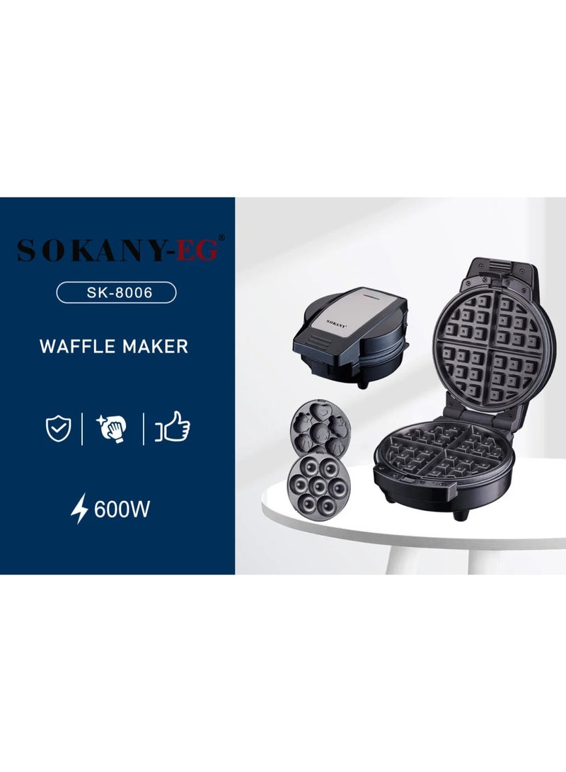 Sokany Waffle Maker 3-in-1 SK-08006 - Image 2