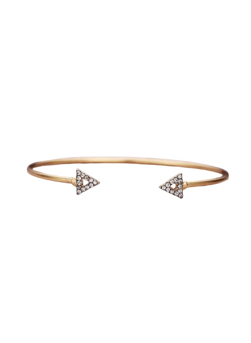 Huitich Trendy 4-Piece Minimalist Bracelet Set – Gold-Plated Alloy & Crystal  - Image 4