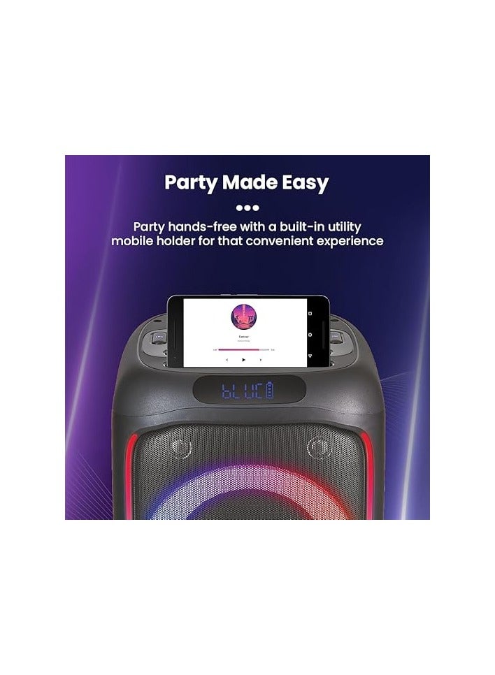 Toreto Party 60W Bluetooth Speaker With Wirelesss Karaoke MIC - Image 2