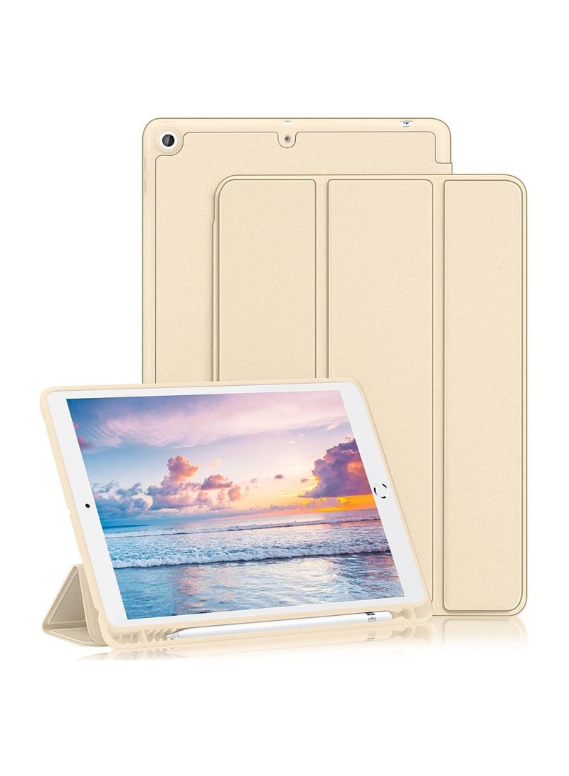 ELTRAZONE iPad 9th/8th/7th Generation case (2021/2020/2019) iPad 10.2-Inch Case with Pencil Holder [Sleep/Wake] Slim Soft TPU Back Smart Magnetic Stand Protective Cover Cases - Image 1
