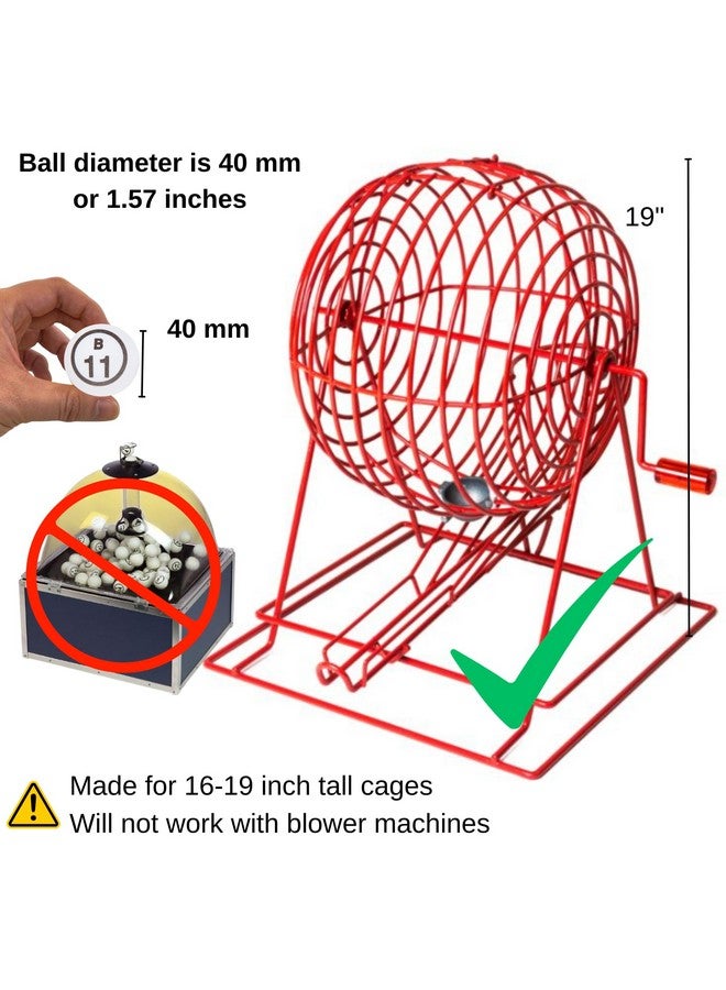 MR CHIPS Professional 1.57” (40 mm) Multi-Color Double Number Bingo Balls - Ping Pong Style for Manual Cage Only - Image 3