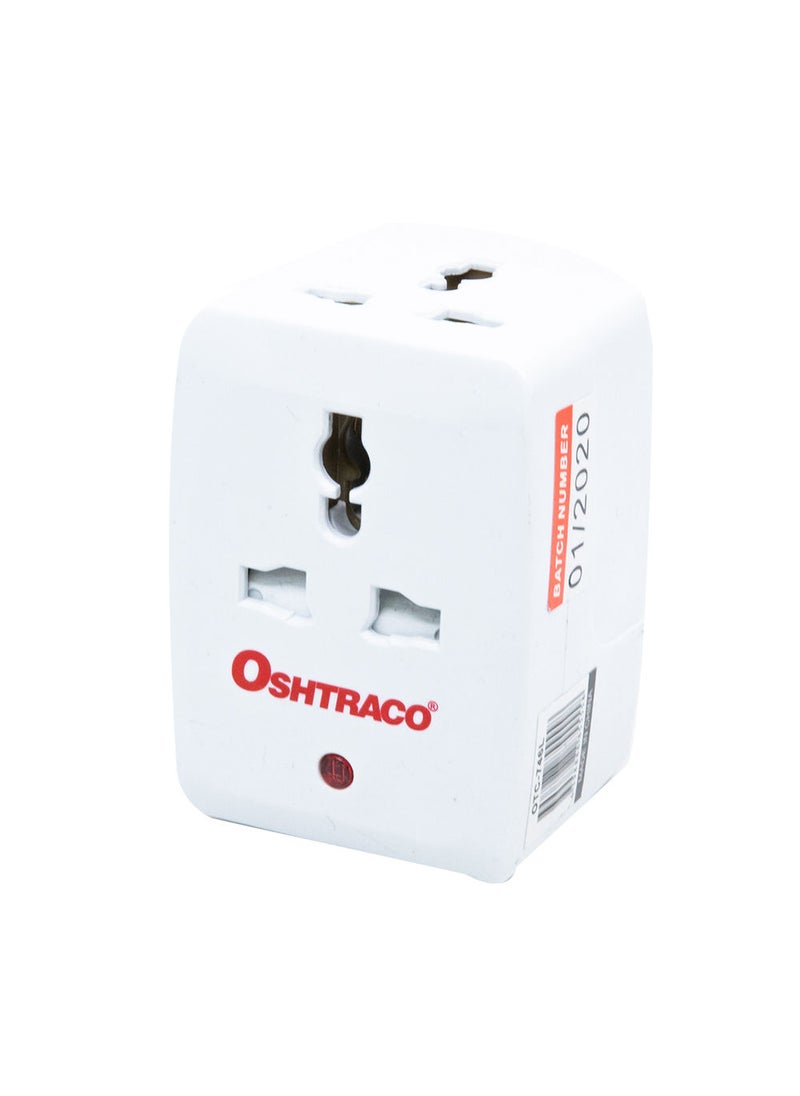 OSHTRACO 13AMP 3 Way Multi Socket Adaptor With Neon  - Image 1