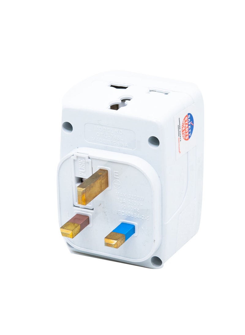 OSHTRACO 13AMP 3 Way Multi Socket Adaptor With Neon  - Image 2