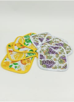 Yilian 8 Piece Set Cotton Oven Pad & Gloves Heat Pot Holder Heat Resistant Oven Mitts and Pot Holders with Soft Cotton Lining for Grill Cooking and Baking Gloves Multicolor  - Image 1