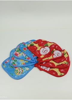 Yilian 8 Piece Set Cotton Oven Pad & Gloves Heat Pot Holder Heat Resistant Oven Mitts and Pot Holders with Soft Cotton Lining for Grill Cooking and Baking Gloves Multicolor  - Image 3