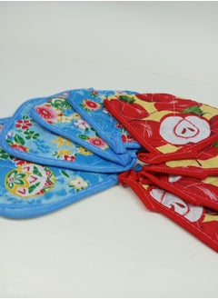 Yilian 8 Piece Set Cotton Oven Pad & Gloves Heat Pot Holder Heat Resistant Oven Mitts and Pot Holders with Soft Cotton Lining for Grill Cooking and Baking Gloves Multicolor  - Image 5