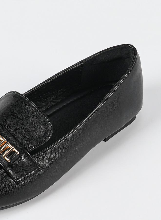 سنيك ايه بيك حذاء لوفرز بمقدمة مربعة ومزين بتفاصيل معدنية - Image 5