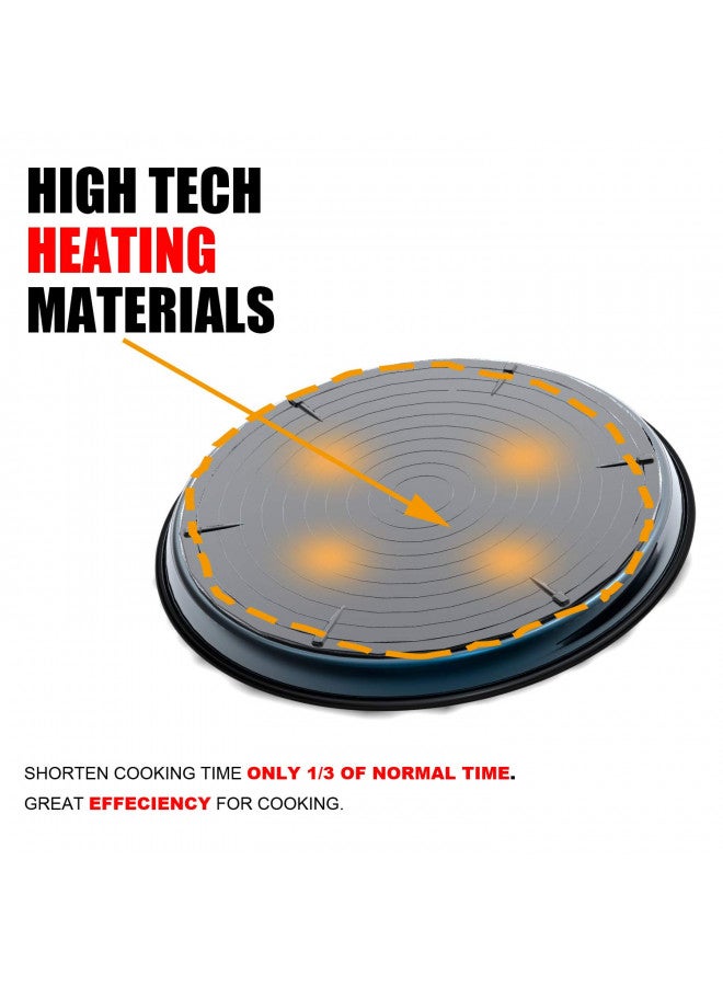 MACONEE MACONEE 10inch Universal Microwave Crisper Pan/Microwave Cookware Browning Tray, Crispy Plate, Microwave Crispers for Reheat Frozen Pizza, Chicken Nuggets French Toast with Crispy Effect!  - Image 2