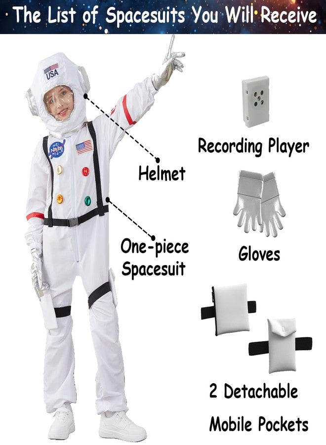 LANGXUN Kids Astronaut Halloween Costume Set, Boys Girls Space Suit Dress Up, Toddler Pilot Jumpsuit for Themed Party - Image 2