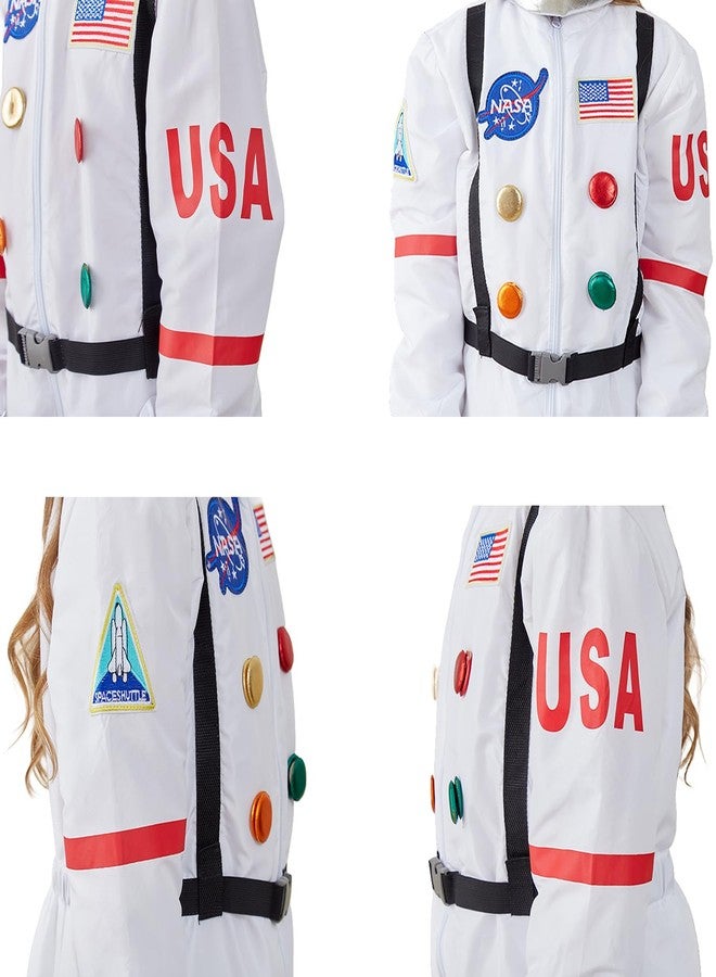LANGXUN Kids Astronaut Halloween Costume Set, Boys Girls Space Suit Dress Up, Toddler Pilot Jumpsuit for Themed Party - Image 4