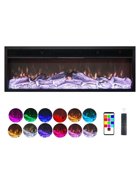 Electric Fireplace with Mobile App control Bluetooth | Heater | Colorful