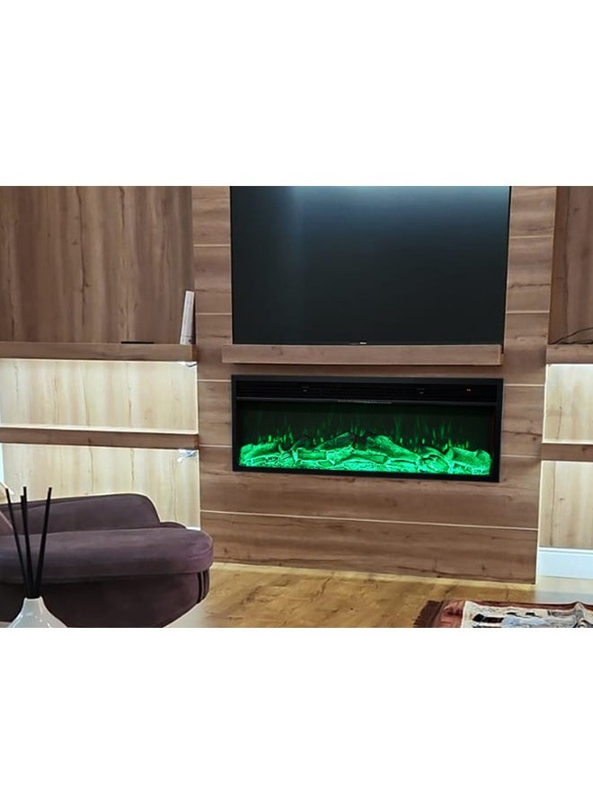 Generic - Electric Fireplace with Mobile App control Bluetooth | Heater | Colorful - Image 1