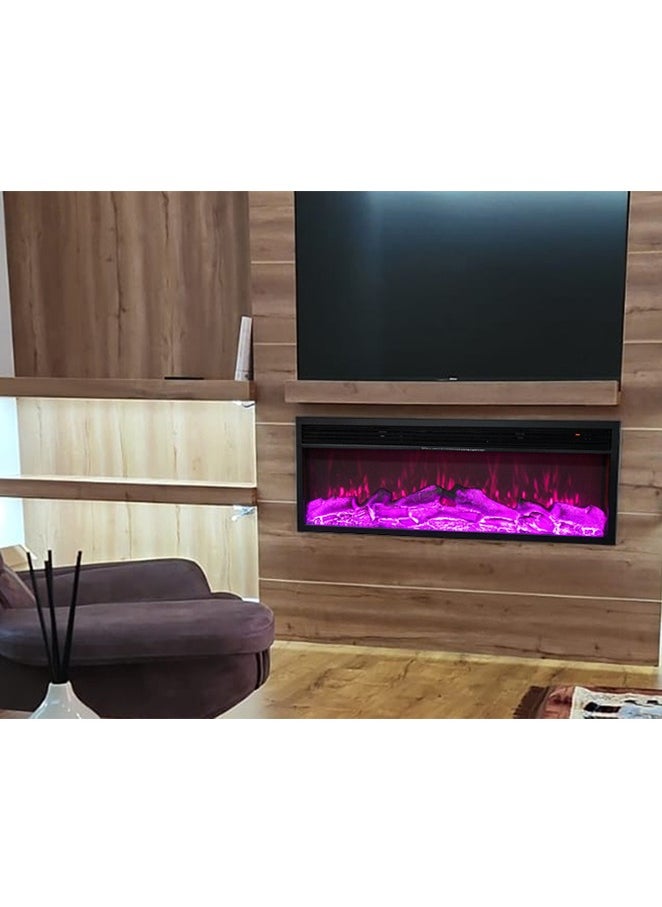 Generic - Electric Fireplace with Mobile App control Bluetooth | Heater | Colorful - Image 1