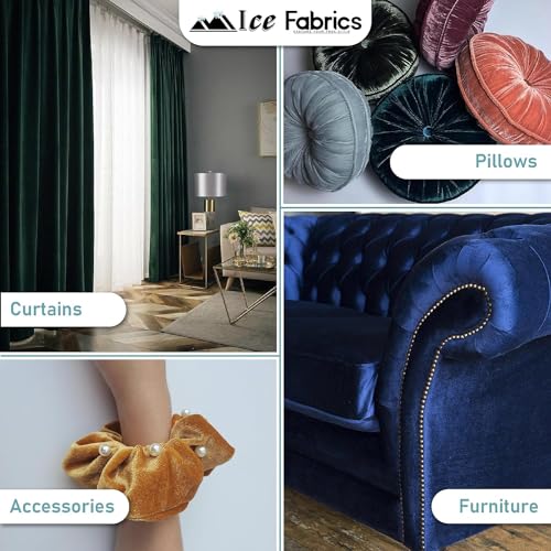 Cottonfry Stretch Velvet Fabric | Luxury & Soft | 60" Wide Roll | 10% Spandex | Sewing, Apparel, Upholstery (5m, Sky Blue), Solid - Image 5