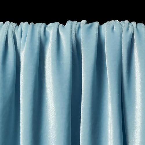 Cottonfry Stretch Velvet Fabric | Luxury & Soft | 60" Wide Roll | 10% Spandex | Sewing, Apparel, Upholstery (5m, Sky Blue), Solid - Image 3