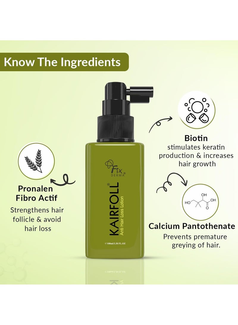 FIXDERMA Anti Hair Loss Lotion Spray | Peptides for Hair | Lotion To Soothe Itchy & Irritated Scalp - 100 ML - Image 5
