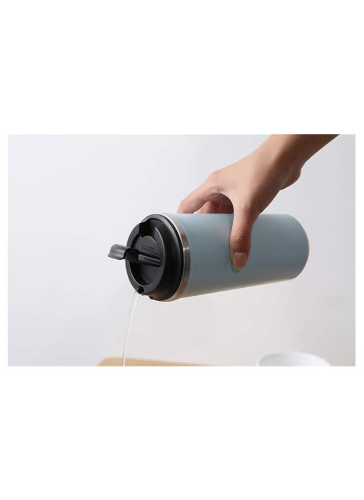 QSHOP - QSHOP® 350ml Vacuum Insulated Stainless Steel Thermal Mug, Leakproof BPA Free Sports Water Cup for Coffee, Tea, Travel to Keep Drinks Hot or Cold - Image 1