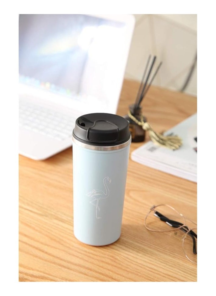 QSHOP - QSHOP® 350ml Vacuum Insulated Stainless Steel Thermal Mug, Leakproof BPA Free Sports Water Cup for Coffee, Tea, Travel to Keep Drinks Hot or Cold - Image 1