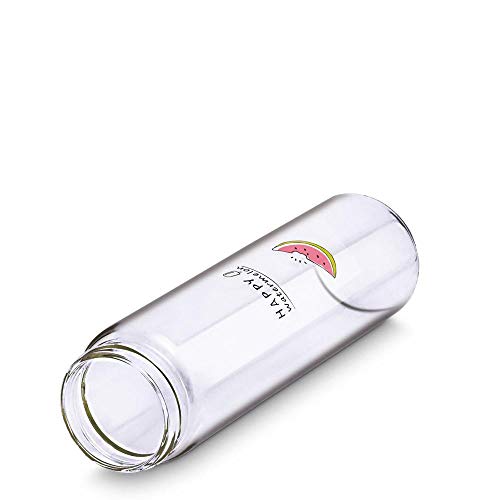 Freelance Ambrosia Glass Water Bottle 600 ml Watermelon - Borosilicate Glass Bottle for Fridge - BPA-Free, Leak-Proof Lid for Office, Gym, Outdoors - Eco-Friendly, Reusable Water Bottle Glass - Image 3