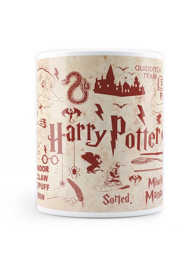 MC SID RAZZ MC SID RAZZ - Harry Potter Infographic Red Coffee Mug 350ml (with Gift Coaster) - Officially Licensed by Warner Bros USA - Image 2