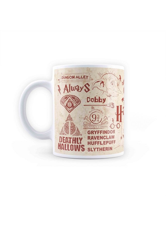 MC SID RAZZ MC SID RAZZ - Harry Potter Infographic Red Coffee Mug 350ml (with Gift Coaster) - Officially Licensed by Warner Bros USA - Image 3