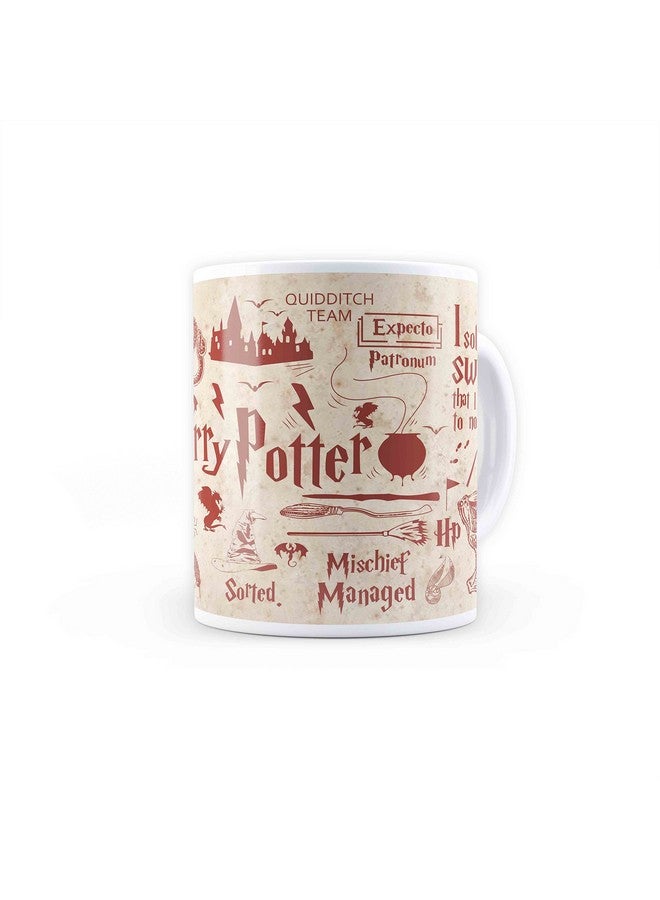 MC SID RAZZ MC SID RAZZ - Harry Potter Infographic Red Coffee Mug 350ml (with Gift Coaster) - Officially Licensed by Warner Bros USA - Image 4