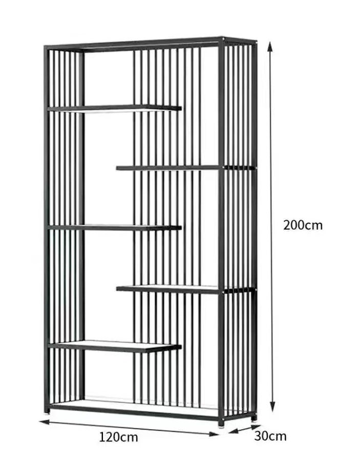 Raffine Multifunction Multi-Tiers Luxury Design Product Display Rack Floor Storage Shelves Cabinet Storage Organizer Bookcase for Living Room Home Office Furniture 120x30x200 cm  - Image 4