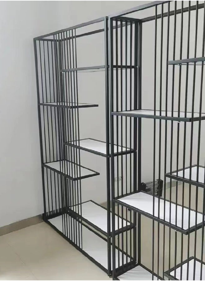 Raffine Multifunction Multi-Tiers Luxury Design Product Display Rack Floor Storage Shelves Cabinet Storage Organizer Bookcase for Living Room Home Office Furniture 120x30x200 cm  - Image 5