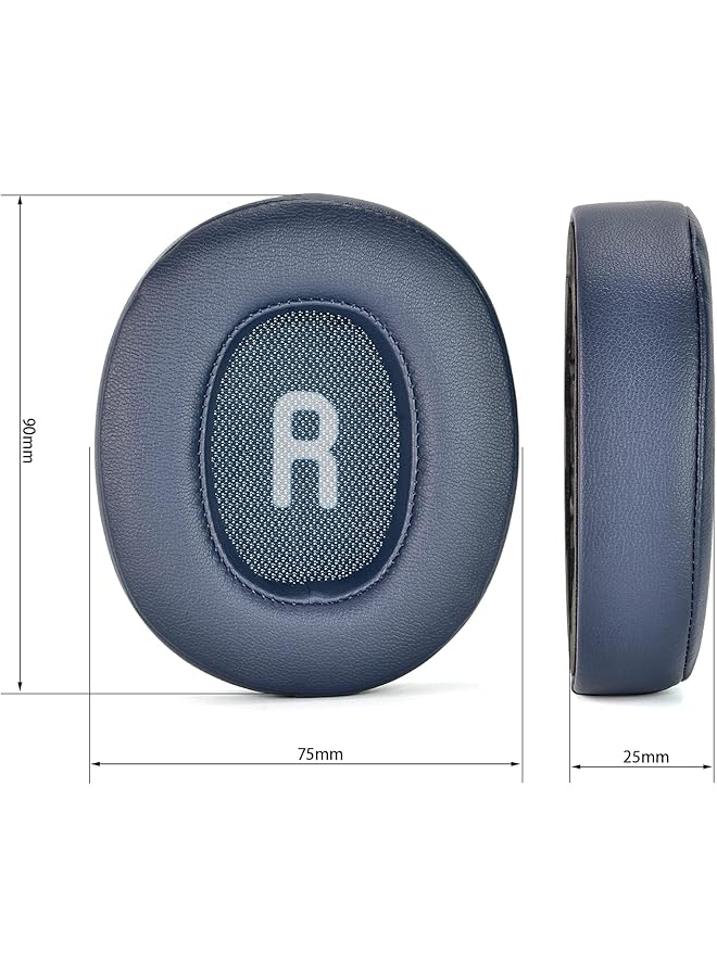 erorex Tune 750Bt Earpads Replacement Ear Cushion Compatible With Jbl Tune 700Bt 710Bt 700Btnc 750Bt 760Btnc Headphone Softer Protein Leather High Density Noise Canceling Foam Blue - Image 2