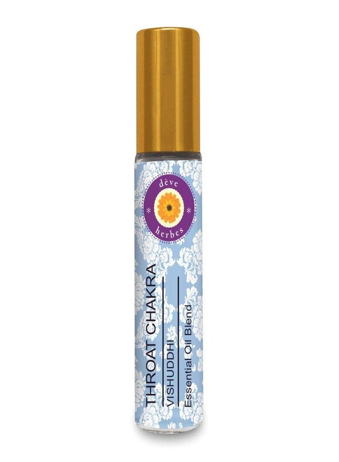 Deve Herbes Throat Chakra (Vishuddha) Oil - Ideal for Meditation, Purification, Yoga, Chakra Alignment, Relaxation, Healing & Rituals, 8ml (0.27 oz) - Image 1