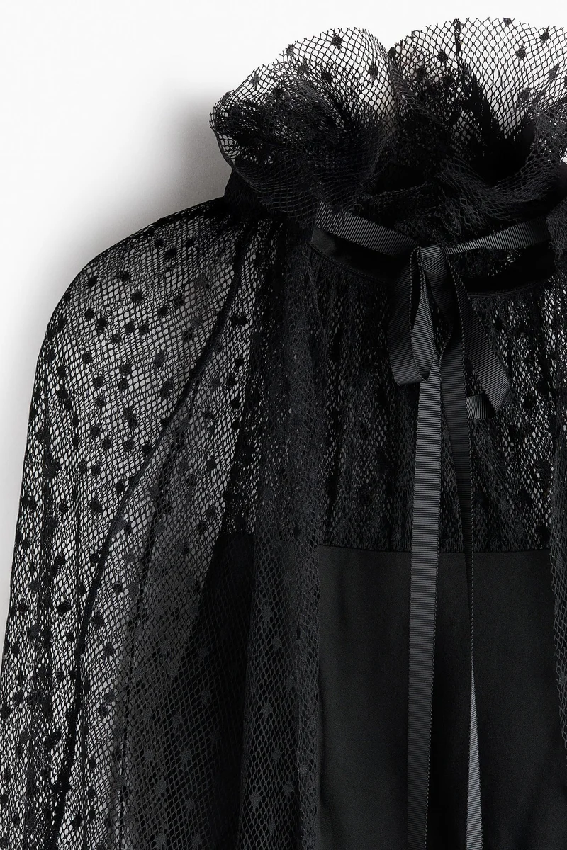 اتش اند ام فستان بكاب شبكي