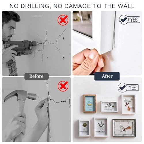 Solitude Pack of 2 Double-Sided Heavy Duty Transparent Tape, Removable & Reusable Mounting Tape for Walls, Kitchen, Office, DIY 2mm x 3m Roll - Image 5