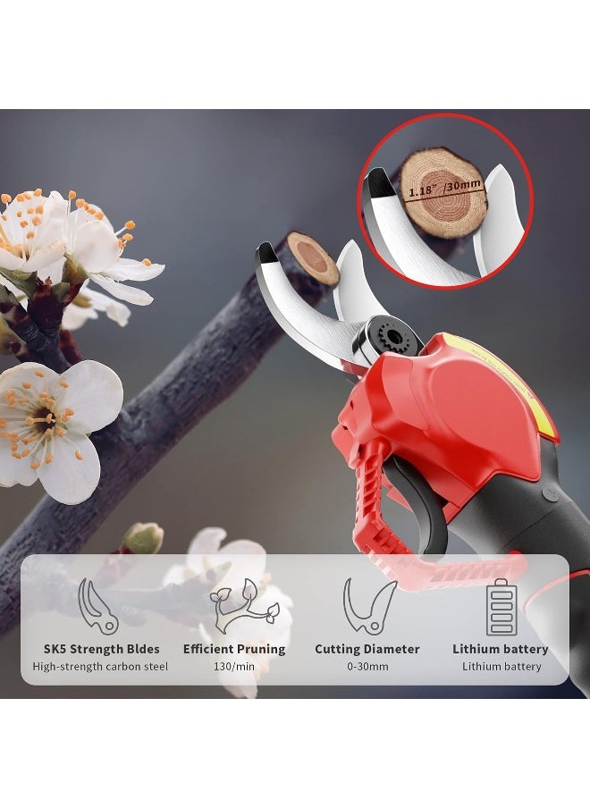 Dragro  Electric Pruning Shears Professional Cordless Electric Pruning Battery Powered, Tree Branch Pruner With 2 Pieces Rechargeable 2 Ah Lithium Battery - 30Mm (1.3Inch) Cutting Diameter - pzsku/Z50FBF3A874EC40A6B388Z/45/_/1722074645/9541a4a1-ee80-4ff5-9b3f-21032c38104f