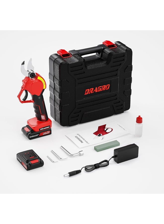 Generic - Dragro  Electric Pruning Shears Professional Cordless Electric Pruning Battery Powered, Tree Branch Pruner With 2 Pieces Rechargeable 2 Ah Lithium Battery - 30Mm (1.3Inch) Cutting Diameter - Image 1