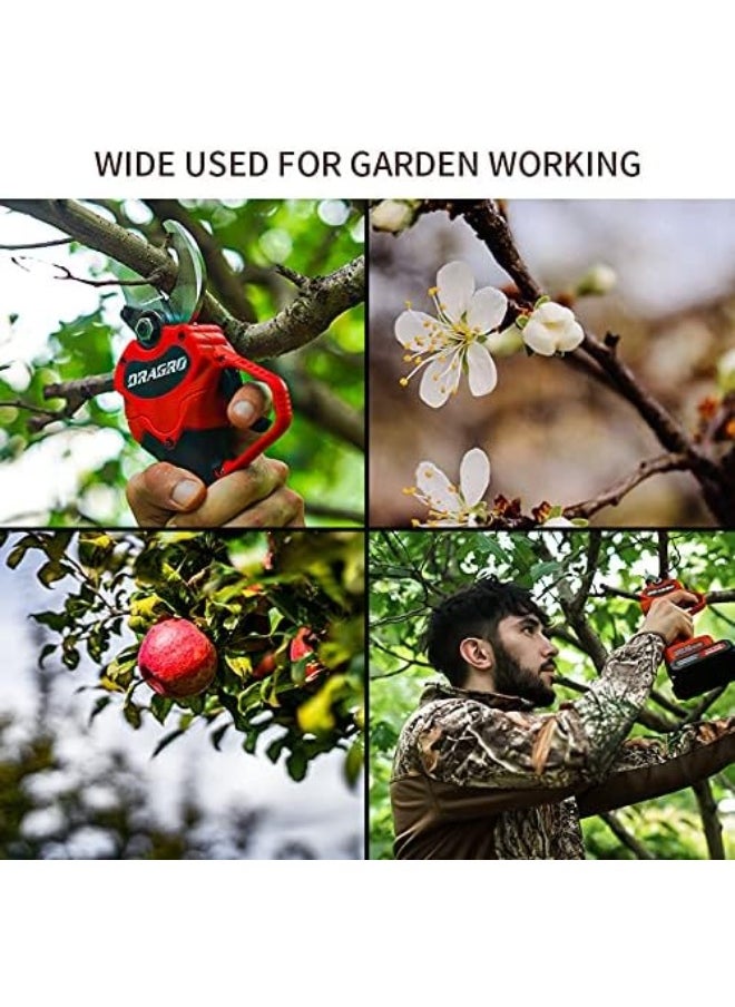 Dragro  Electric Pruning Shears Professional Cordless Electric Pruning Battery Powered, Tree Branch Pruner With 2 Pieces Rechargeable 2 Ah Lithium Battery - 30Mm (1.3Inch) Cutting Diameter - pzsku/Z50FBF3A874EC40A6B388Z/45/_/1722074653/b672299d-ce9e-42f6-a84d-16d4fec1dd42