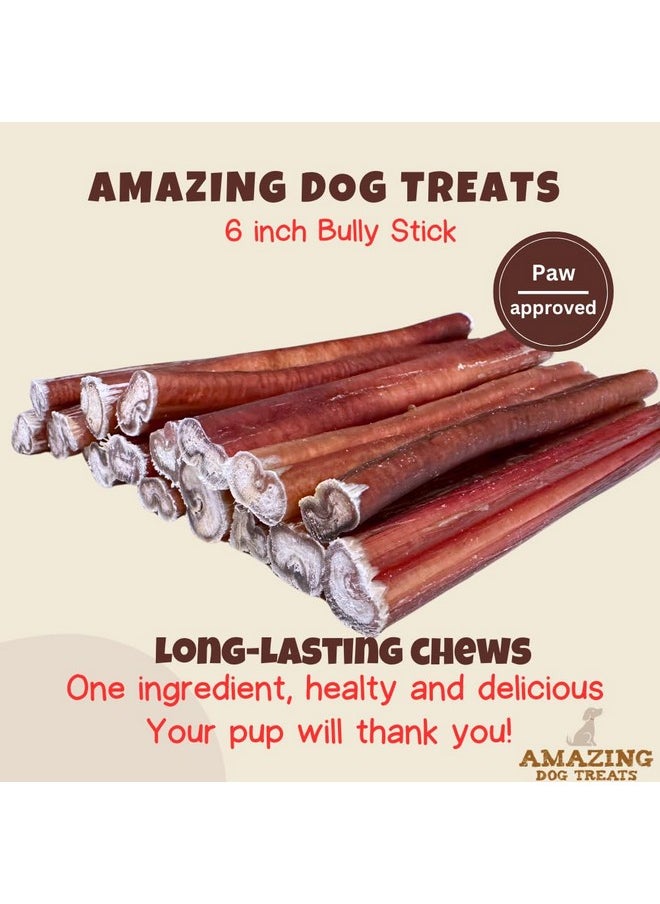 Amazing Dog Treats Amazing Dog Treats - Medium Size Bully Sticks (15 Pcs/Pack) - Long Lasting Bully Sticks for Small to Medium Dogs  - Image 2